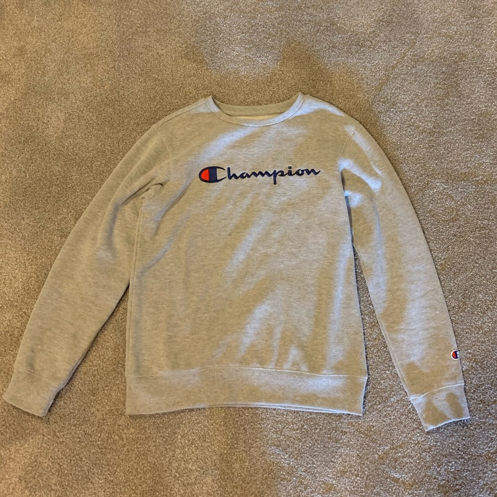 Boys L Grey Champion Sweatshirt